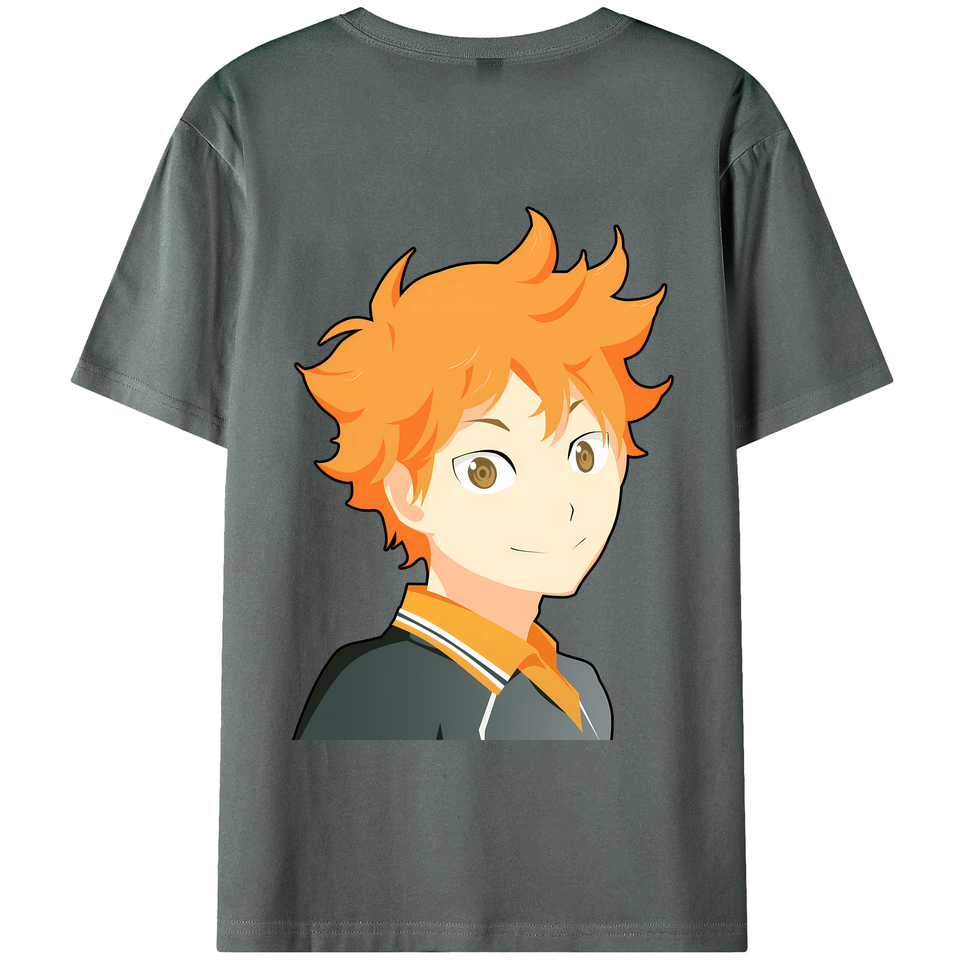 （画像用） ハイキュー!! Haikyu!! 綿100％ メンズ半袖Tシャツ（バックプリント） 通気性